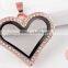 Glass Locket pendants, wholesale heart floating locket,photo frame pendant necklace