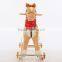Cartoon simulation light yellow wooden rocking horse toy, rocking horse, children's rocking chair