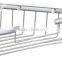 Stainless steel bronzed bathroom corner shower shelf , bathroom basket , stainless steel wire shelf , net shelf
