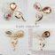 Bow broches crystal brooches for dresses scarf pin pearl brooch for wedding decorations B0011