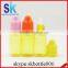 STOCK empty e liquid electronic cigarette plastic yellow 10ml PET dropper bottle with cap