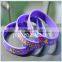 Custom ADHD Awareness Silicone Purple Blue&White Colours Wristband Bracelet