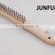 beech wood handle stainless steel wire brush