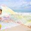 Fashion 2015 hot selling yellow lily sun-proof beach scarf