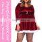 2016 Sexy Fantasy Dress santa claus costsume