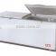 Top open door chest freezer,deep freezer with lock&key,interior lamp,inner glass door