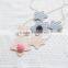Fabric kids necklace decoration star ball top girls necklce rope