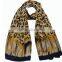 Chiffon Custom Hot Fashion 100% Polyester Scarf With Animal Printed Design For Lady
