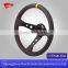 Guangzhou China Factory! 350mm Deep Corn Custom Leather Red Stitch Racing Steering Wheel with Free Horn
