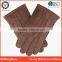 Men's Rabbit Fur Lined Handsewn Deerskin Leather Gloves with Buckle Details