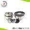 Stainless steel salad bowl set of 3 with spout