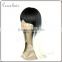 black and white two tone ombre synthetic fiber wig long neat bang silk straight hair wig for black women