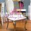 silver stainless steel oval wedding chair