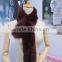 winter warm fur shawls women ladies fox fur scarf
