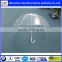 shenzhen clear dome umbrella curved plastic stick transparent umbrella