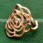 women laser cut flower shape stainless steel rose ring