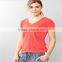 Women's Fashion Blank fitted v-neck T-shirt
