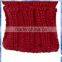 100% Acrylic Women Rib and Purl Capped Red Knitted Gloves