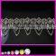silver base bling class crystal color rhinestone flower chatons cup decorative chain for clothes shoes trimming