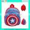 2016 school bags of latest designs Captain America school bags for kids plush baby bags                        
                                                                                Supplier's Choice