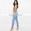 new design skinny stretchy light blue women jeans (JXA125)