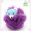 Custom wholesale body rubbing animal shaped baby bath sponge loofah mesh puff shower sponge
