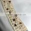 Hand made beads V neck white model simple blouse