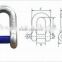 high quality chain/round pin alloy shackle dee/bow shape