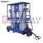 Aluminum material portable small hydraulic lift for painting
