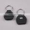 Promotional Blank Black Leather Pouch Key Chain with Nail without logo