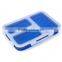 3 Compartment Silicone Food Container With Lid Stackable Food Storage