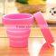 Outdoor colorful collapsible silicone folding cup