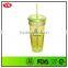 20 oz Personalized plastic double wall Ice Spirit Tumbler with Straw