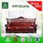 A20 livingroom furniture classical italian leather sofa with wood trim