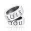 T153 Custom Made Alphabet LOVE YOU logo jewelry charms
