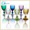 embossed thick stem wine glass