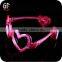 Factory Wholesale Red Heart-Shaped Plastic Led Party Sunglasses