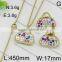 Factory Price Gold and Steel Set Bags Shape Jewelry Set With Rhinestone