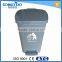 Pedal plastic dustbin with 60L capacity, wholesale plastic foot pedal waste bin