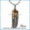 Various designs wholesale titanium antique color men feather pendant in stainless steel