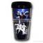 double wall insulated plastic changable paper inserts travel mugs