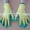 cheap wholesale price Latex coated cotton glove 10 gauge one thread flat finished coating latex examination gloves