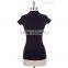 Crop Tank Top Plain Mock Neck Turtle Neck Top Solid Basic Cap Sleeve T-shirt Wholesale Custom Made in China