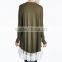 Women Nylon Spandex Stretch Blend Olive Lace Trim Open Cardigan 2017 New Arrival
