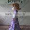 Purple dress girl cartoon mascot costume