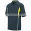 Mens Rival Polo Sport Shirt Customize Heat Sealed Label Rib-Knit Collar Sport Top 100% Polyester Wicking Pointelle Mesh Polo