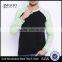 Men Black Sea Green Round Neck Train T-Shirt Self-Design Waist Length Long Raglan Sleeves Outfit Custom Cotton Polyester