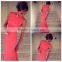2016 Wholesale Price Fashion Red Night Evening Dress Sleeveless Long Maxi Lady Spring Summer