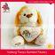 45cm love teddy bear toys, white plush teddy bear with love