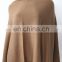 factory wholesale 12gg jersey knitted pure cashmere women ponchos
